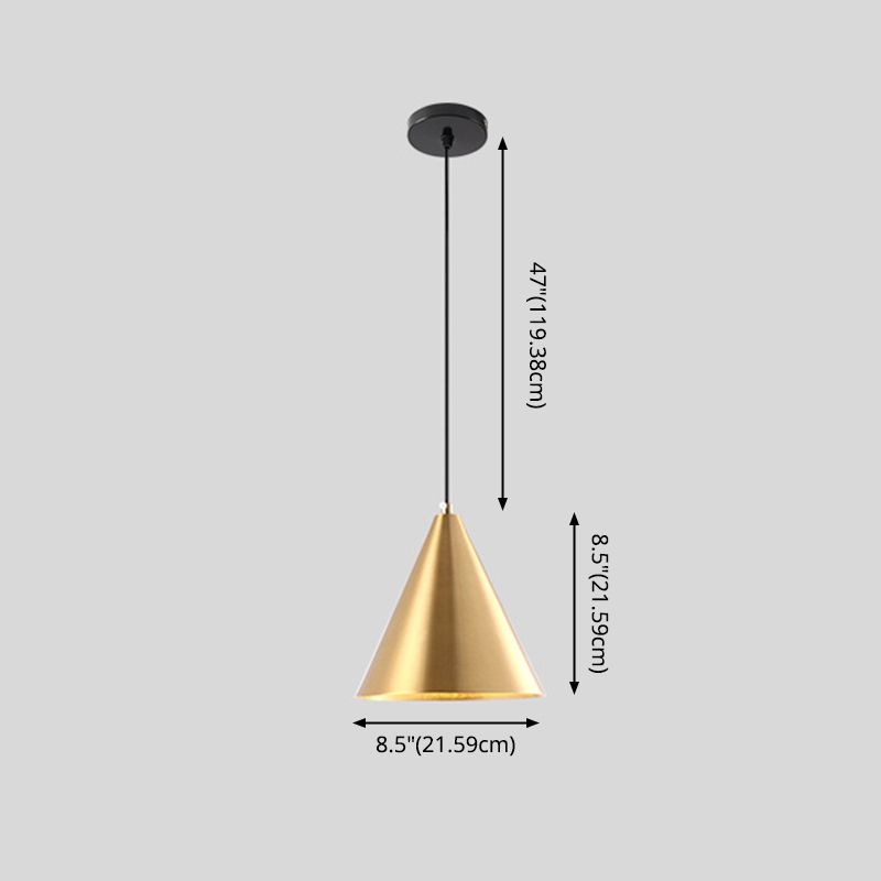 Contemporary Metal Pendant Light Fixture 1-Light Hanging Ceiling Light