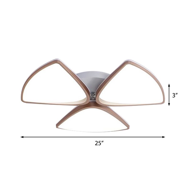 Contemporary Acrylic Ceiling Fixture for Bedroom, 3/4/5 Heads Ceiling Light Fixture in White, 3 Color