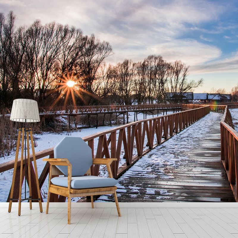 Environment Friendly Resistant Mural Wallpaper Outdoor Path Sleeping Room Wall Mural