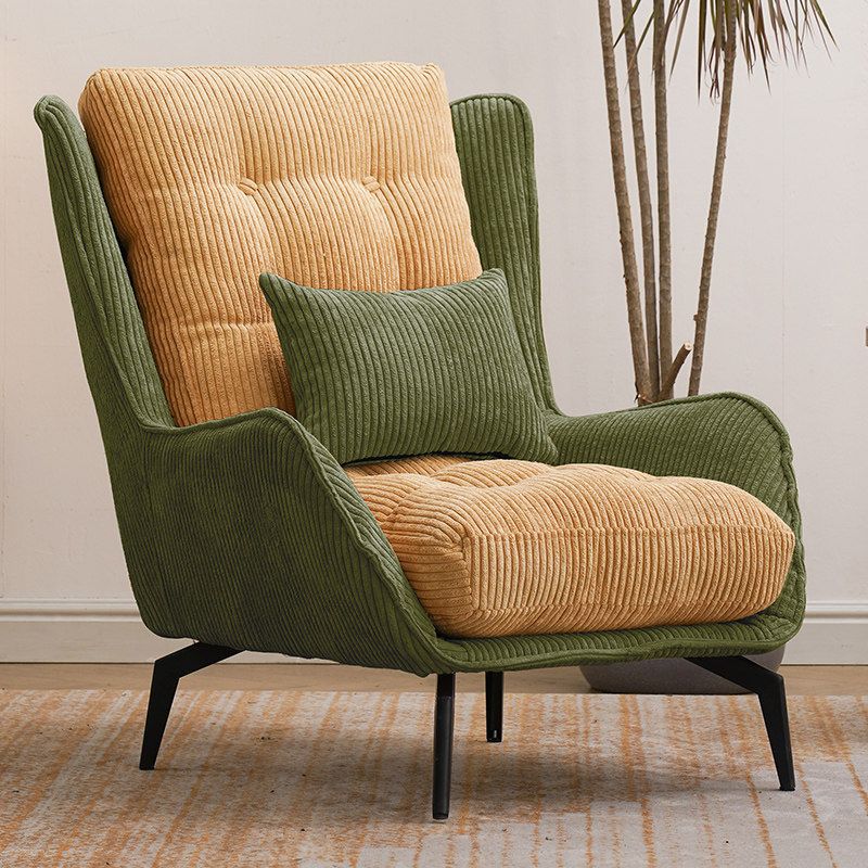 Corduroy Chair  30.70" L x 37.00" W x 46.45" H Tufted Cushions Chair