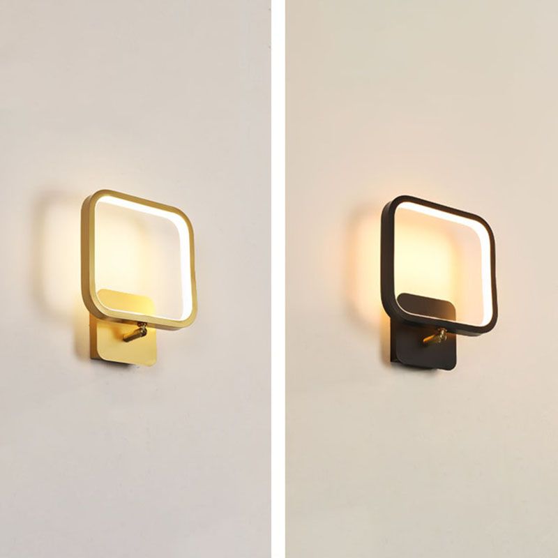 Geometrical Wall Mounted Lighting Modern Style Metal LED Wall Light Sconce for Bedroom