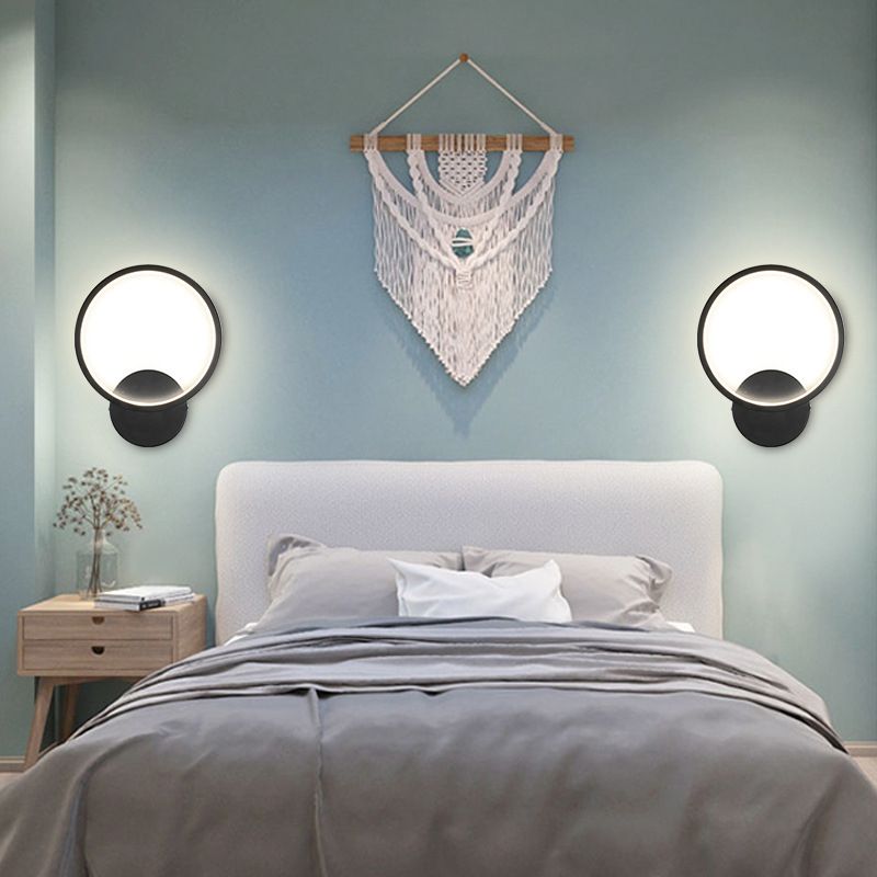 Moderne minimalistische stijl wand gemonteerd verlichtingsarmatuur metaal 1 lichte wandwanden voor slaapkamer
