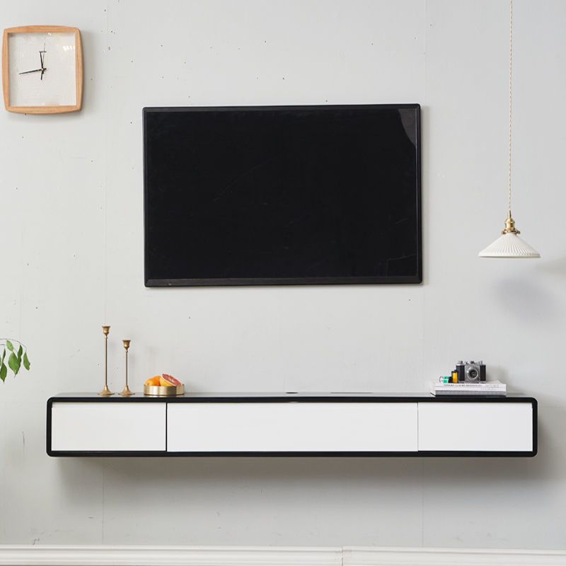 Contemporary Wood TV Console Floating TV Media Stand for Living Room