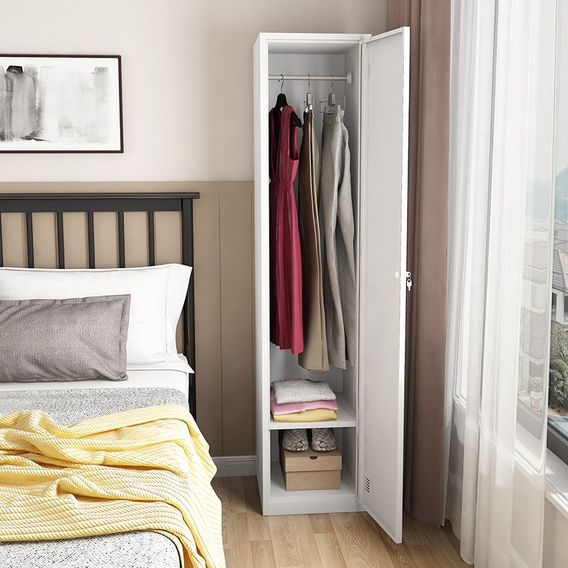 Contemporary Metal Wardrobe Armoire Hinged Wardrobe Closet for Home