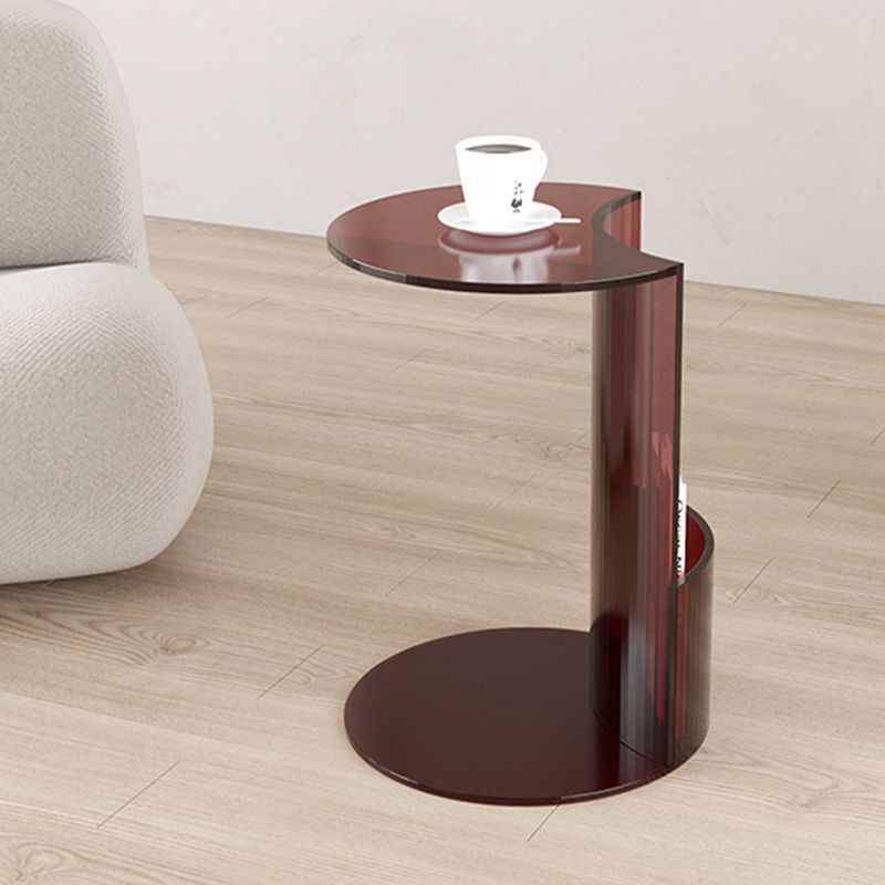 Modern C End Side Table Acrylic Corner Table for Living Room