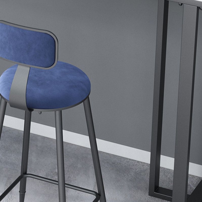 Metal Barstools Glam Armless Bar Stools with Black Metal Base