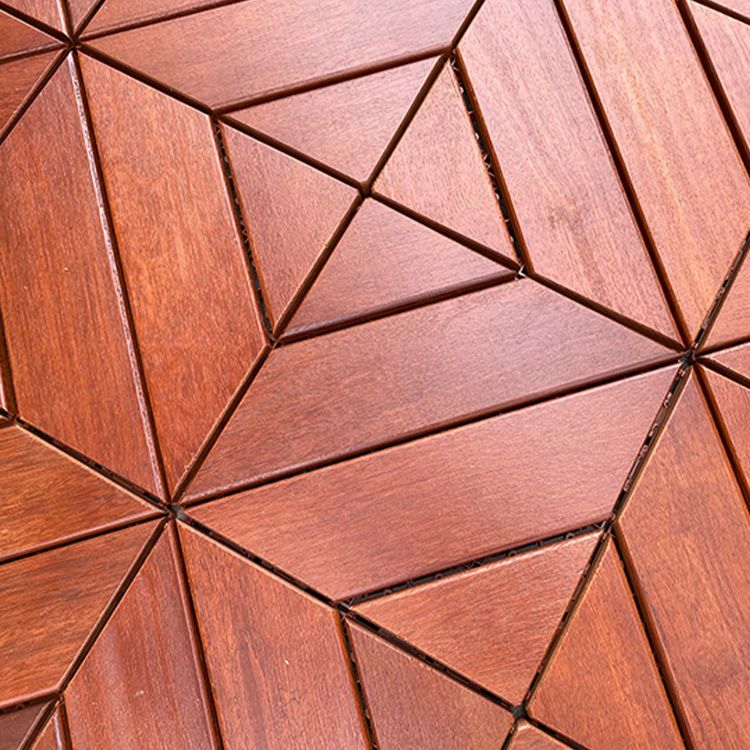 Solid Wood Deck Flooring Tiles Interlocking with Slip Resistant