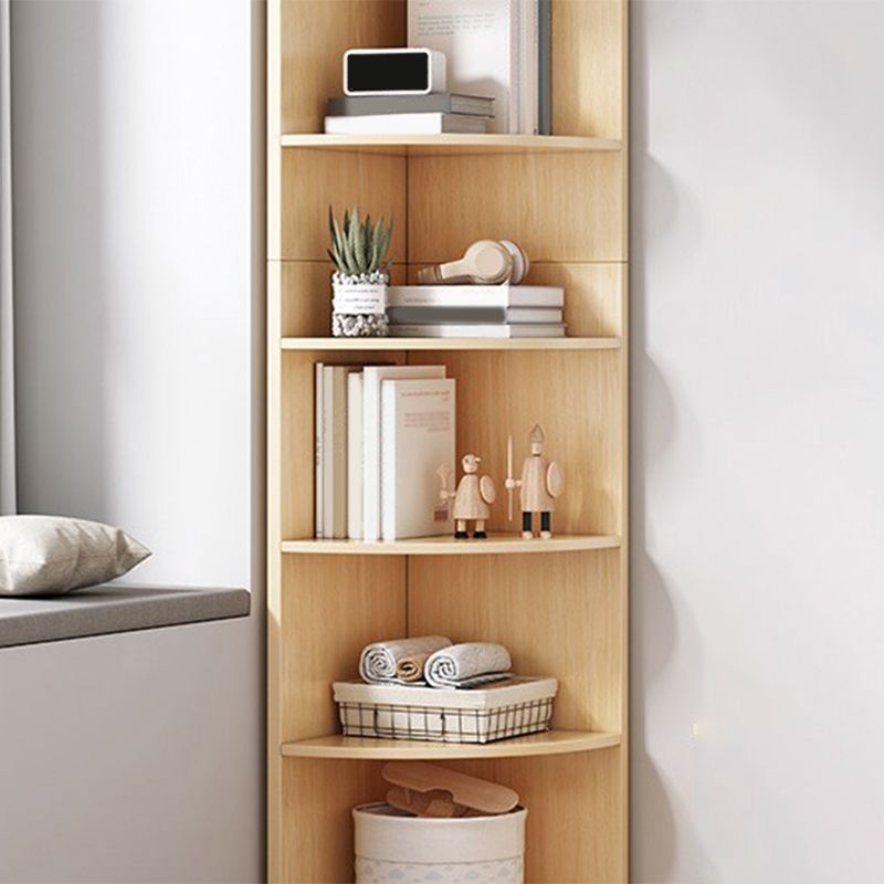 Contemporary Triangle Accent Chest with Shelves Wooden Scratch Resistant Chest
