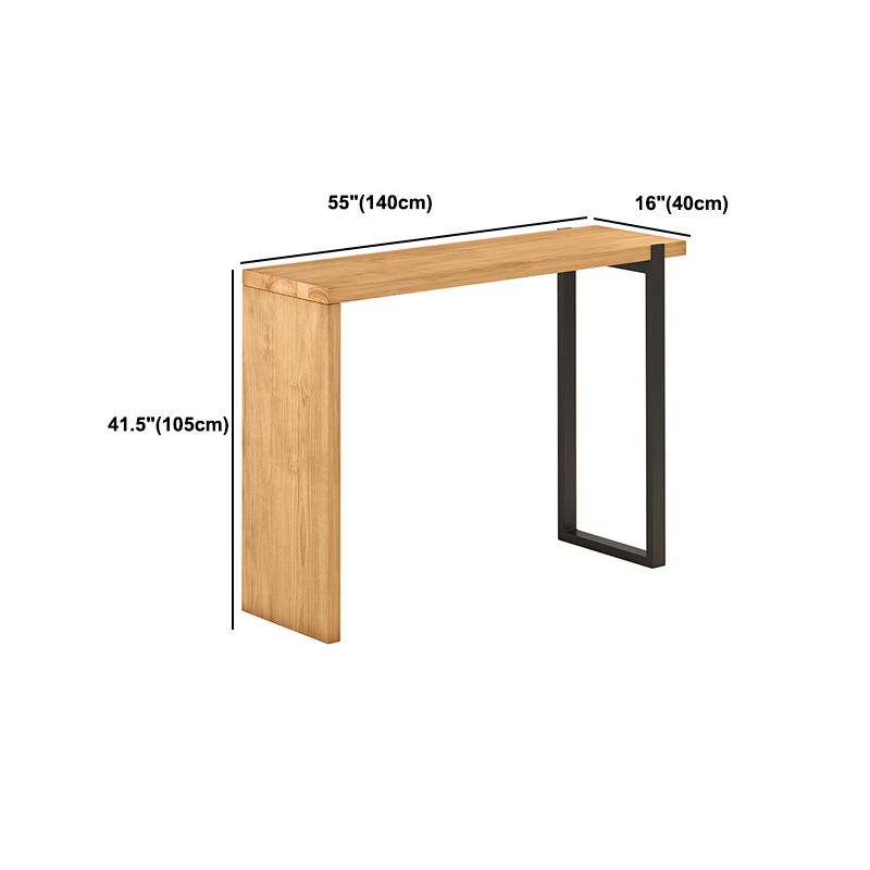 Indoor Modern Rectangle Counter Set 1/2/3 Pieces Solid Wood Table and Stool Set