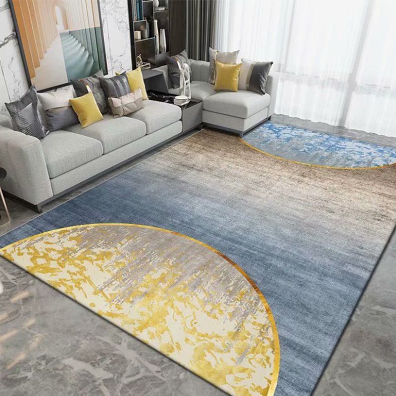 Dark Grey Carpet Poyester Graphic Carpet Washable Carpet for Home Decoration