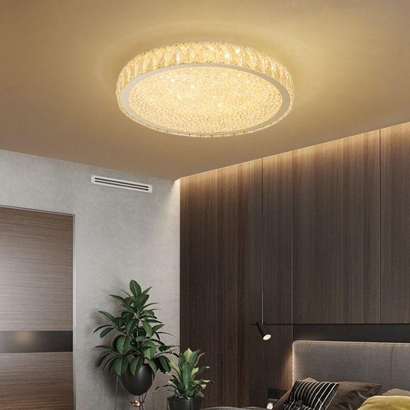 Crystal Shaded Close to Ceiling Lighting Modern-Style LED Ceiling Light Fixture