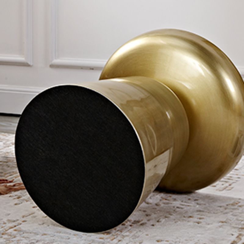 16.9"/23.6" Tall Pedestal Metal End Table Round Solid Color Side End Table