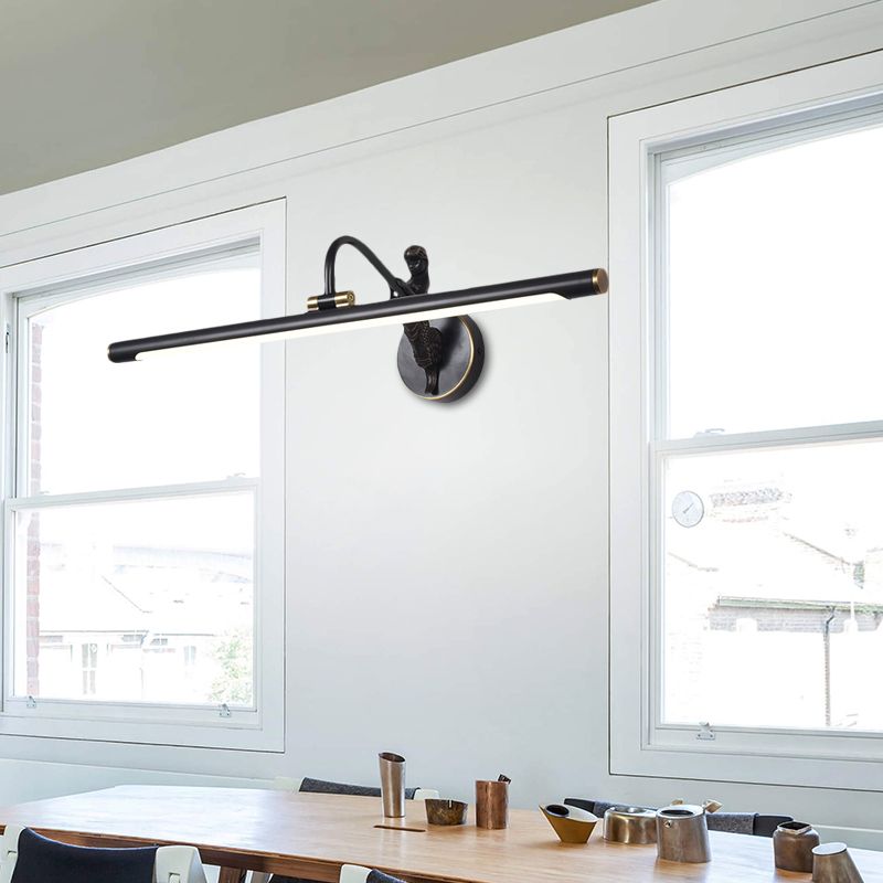 Zwart/antieke koperen buis ijdelheid verlichting Classic Metal Led 14 "/18"/23 "W Badkamer Wandlicht