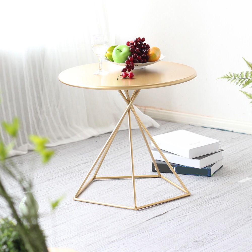 Metal Round Coffee Table Dia 21.65" inch Frame Cocktail Table