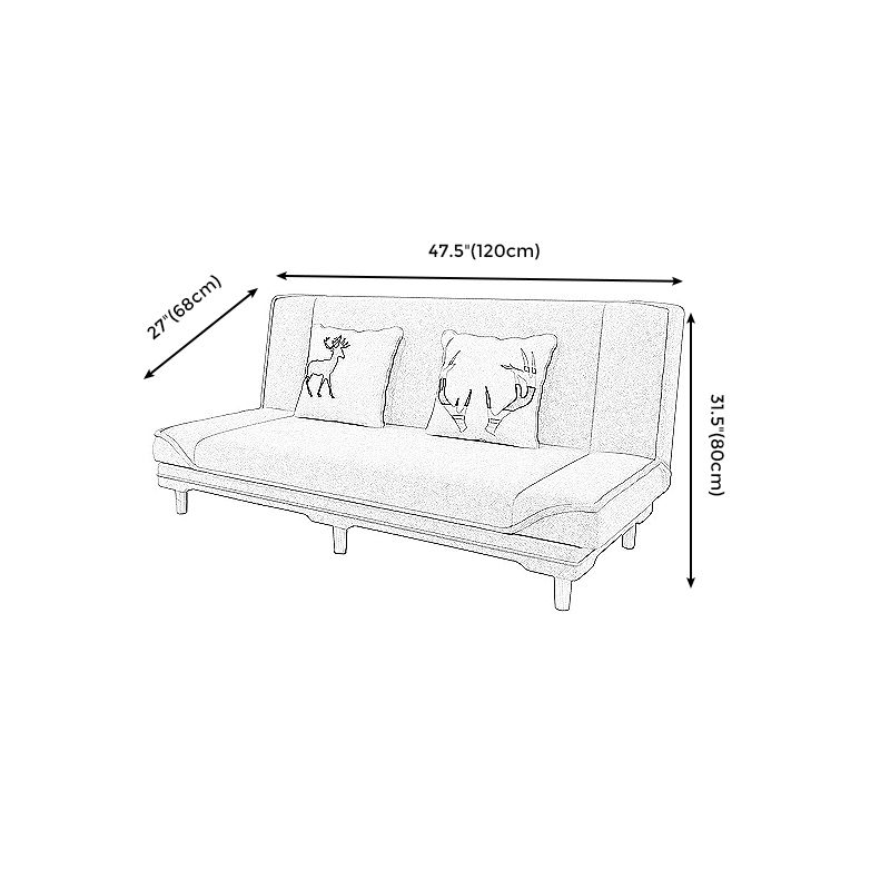 Tight Back Linen Armless Sofa with Foldable and Wear-resisting for Apartment