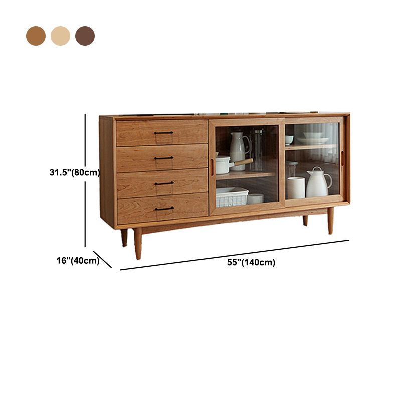 Modern Rectangle Cabinet Sliding Door Side Cabinet with Drawer