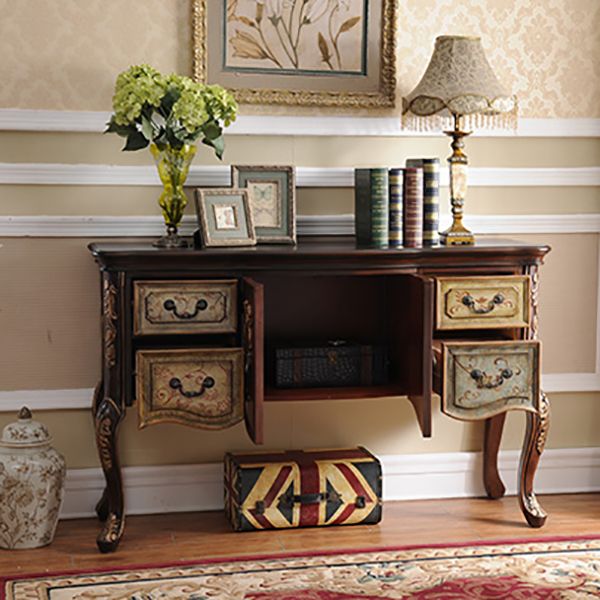 Rectangle Shape Contemporary Console Table Wood Console Sofa Table for Hall