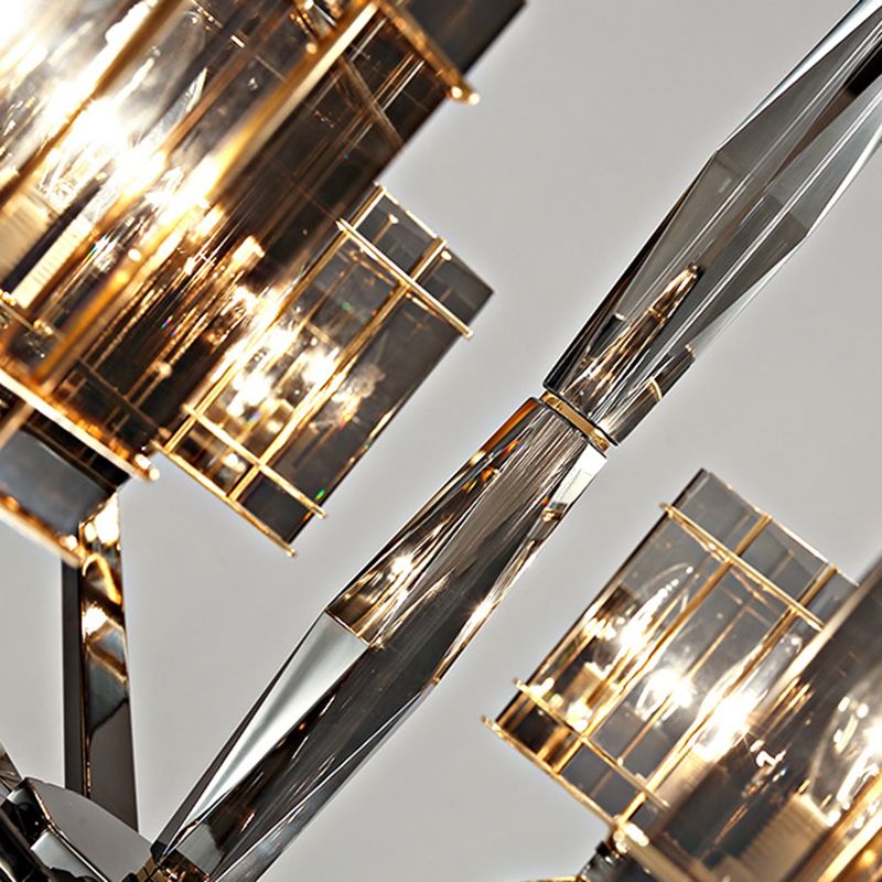 Lámpara de lámpara de lámpara de estilo moderno forma triangular de cristal luz colgante