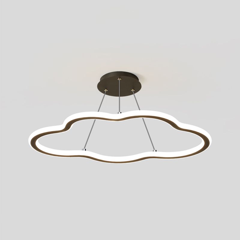 Wolkenform Metall Anhänger Leuchte Moderne Stil 1 Licht hängend Licht in Schwarz