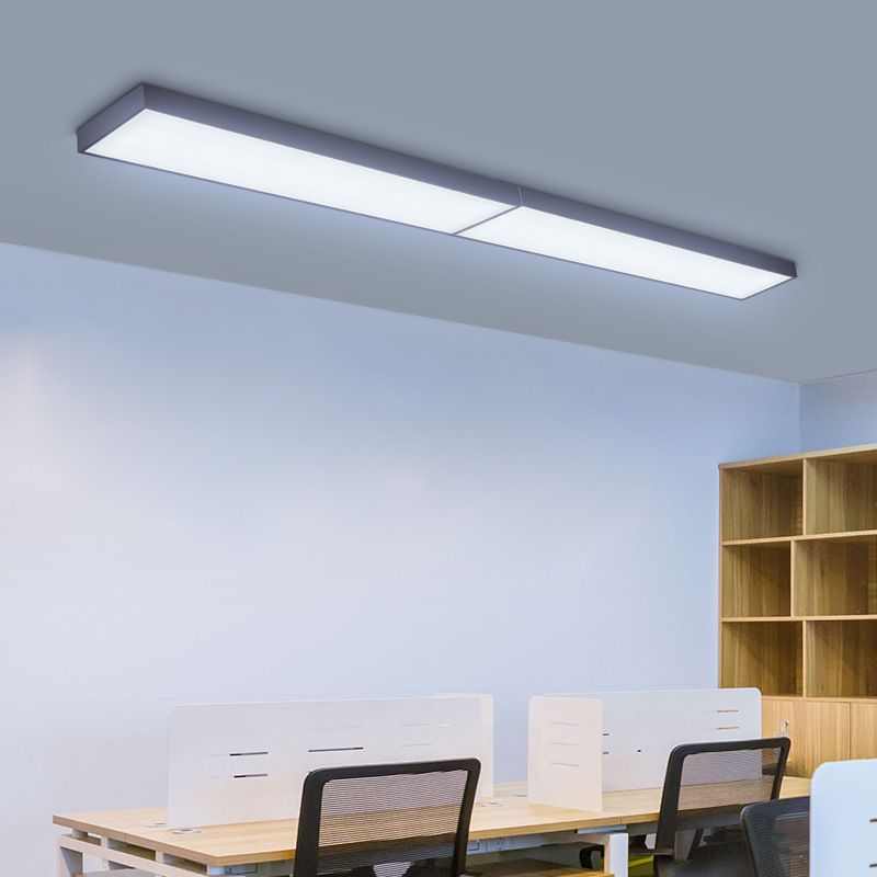 Moderne rechthoekige LED-plafondlamp Modern aluminium 1-lichts inbouw voor kantoor