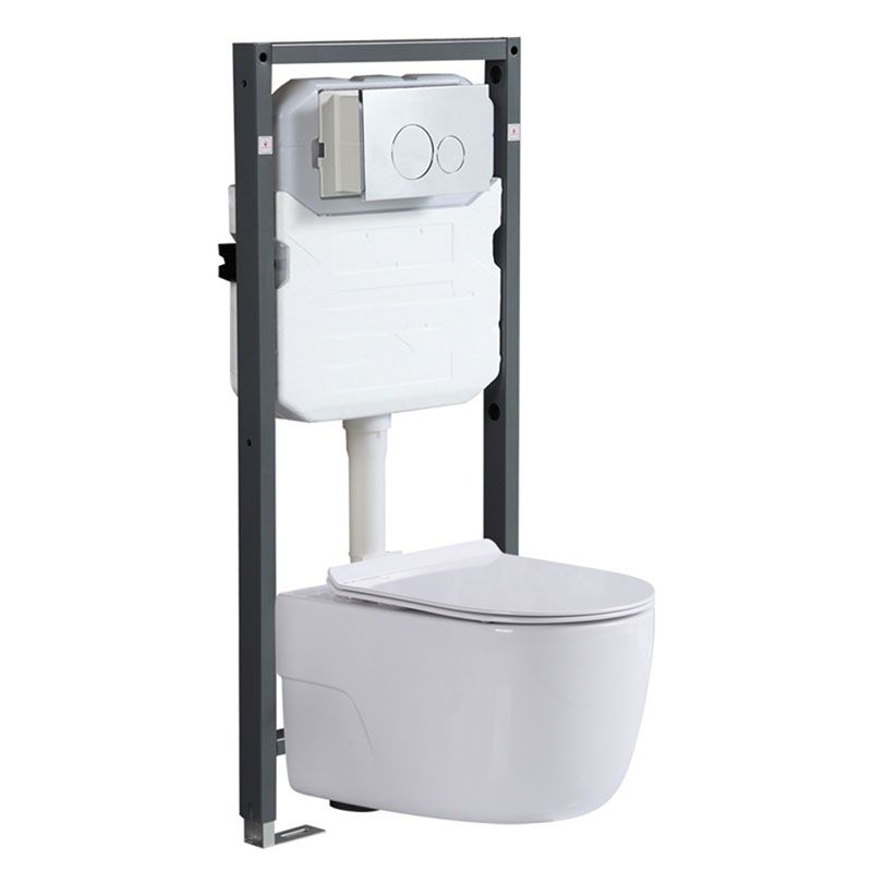 Antimicrobial Smart Wall Mounted Bidet Temperature Control Ceramic Toilet