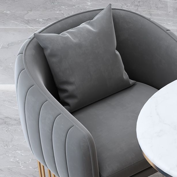 Scandinavian Style Sintered Stone Top Dining Sets with Round Table Dining Room Set for Dining Room