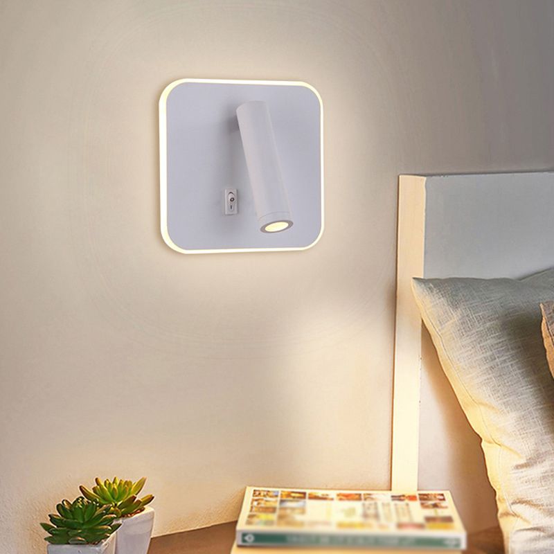 Modern Style Wall Mount Light 2 Lights LED Wall Light with Acrylic Shade for Bedside