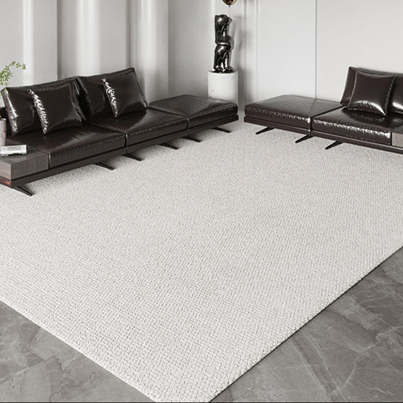 Grey Modern Area Carpet Slid Color Polyester Area Rug Washable Easy Care Rug for Living Room