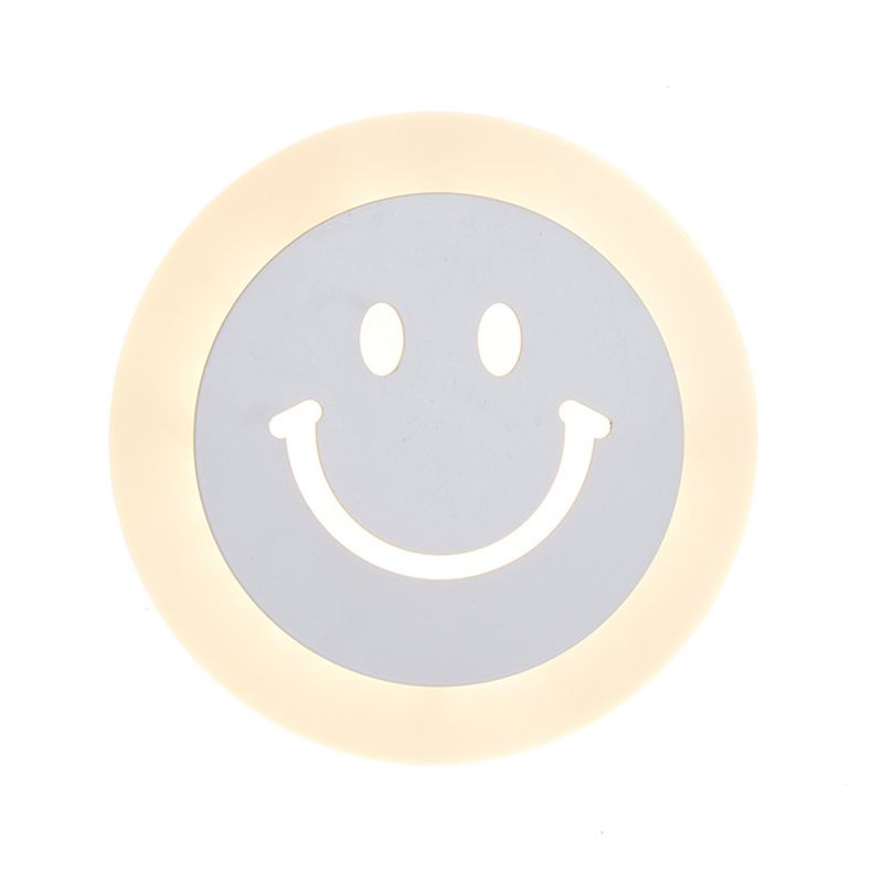 Smile Face Acrylique Mur Gasque Éclairage Simplicité LED LED BLANC MUR ÉCLAIRAGE