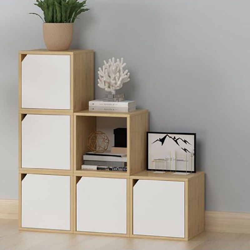 Closed Back Contemporary Bookshelf Engineered Wood Shelf Bookcase for Home