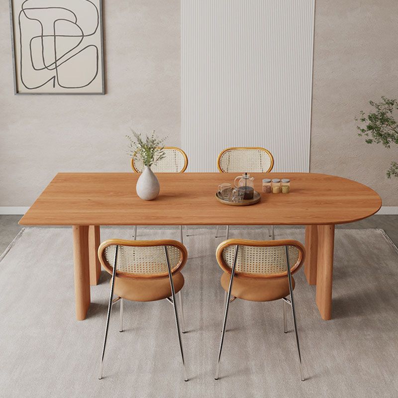 Modern Style Dining Table Solid Wood 4 Legs Dinner Table for Dining Room