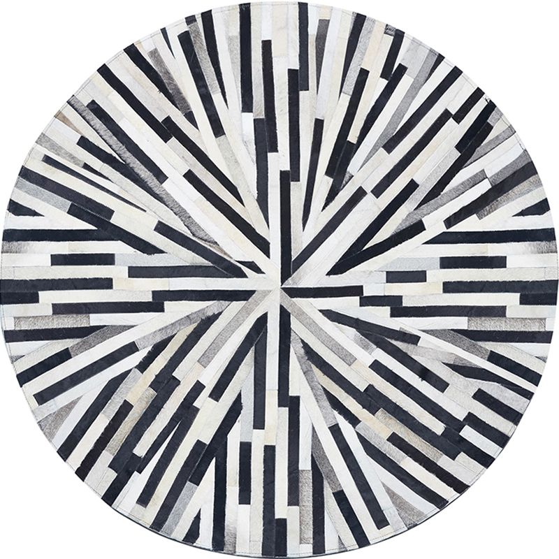 Multicolor Creative Rug Cowhide Stripe Gedrukt gebied Tapijt Petvriendelijke machine Wasbaar Tapijt voor decoratie