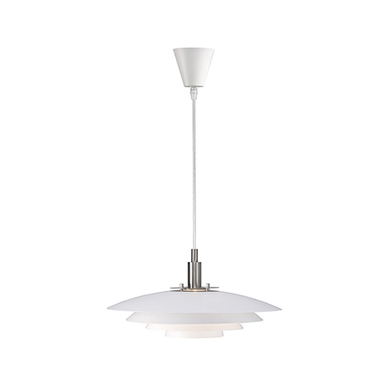 Estilo contemporáneo Geométrico Luz de comedor de comedor accesorio de iluminación de dormitorio en blanco