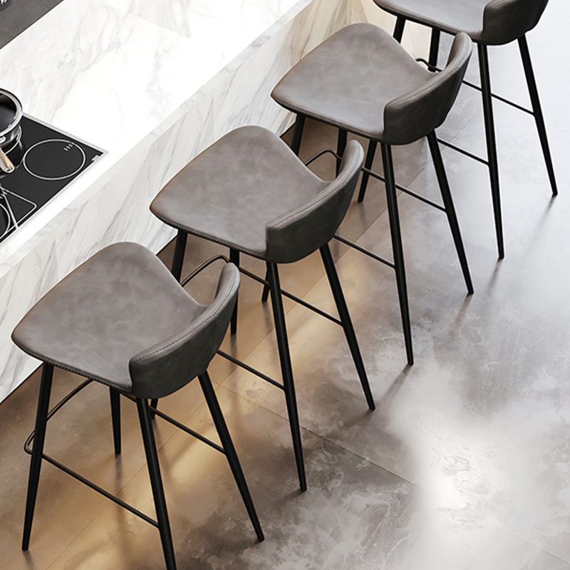 Modern Upholstered Stools with Metal Legs Matte Finish Indoor Counter & Bar Stools