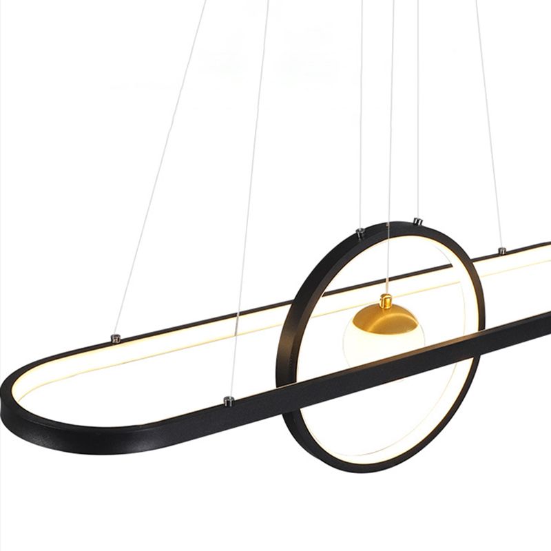 Contemporary Simplicity Ring Chandelier Pendant Light Acrylic Hanging Light Fixtures for Restaurant