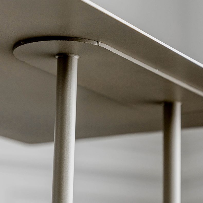 Mid-Century 19" Tall C Side Table Metal Rectangular Side Table