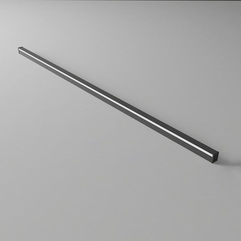 Linear Shape Metal Wall Light Modern 1-Light Wall Mount Lighting in Black