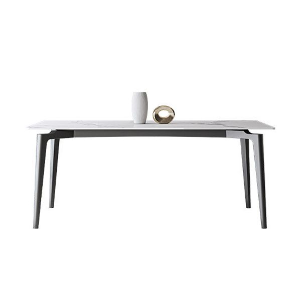 Simplicity Dinette Table Rectangle Stone Dinner Table for Dining Room