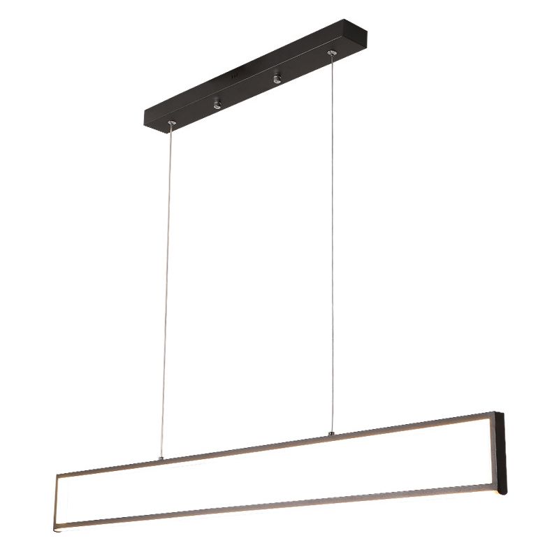 Rectangle Shape Island Pendant Contemporary Style Metal 1 Light Pendant Lighting Fixture
