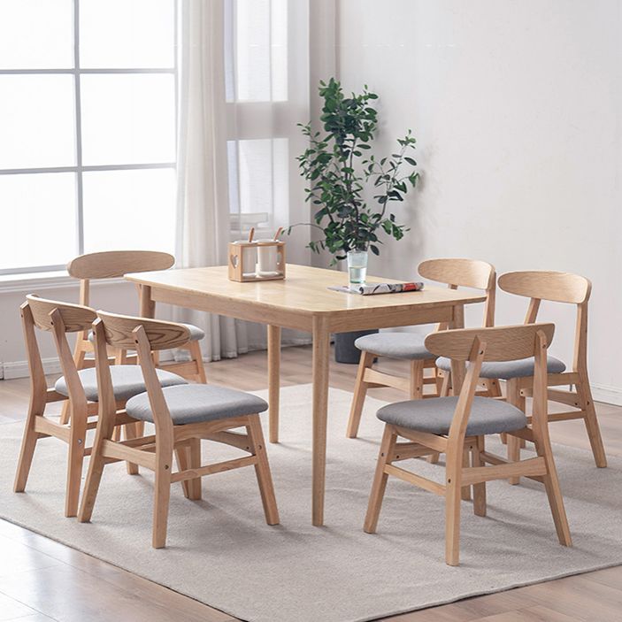 Cuisine contemporaine chaises à dos ouvert chaise latéral sans bras avec des jambes en bois