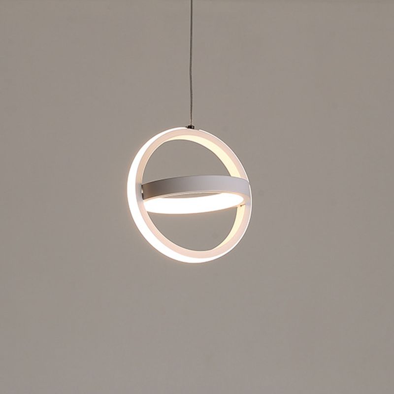 Geometrical Shape LED Pendant Lamp Modern Minimalist Metal Hanging Lamp for Living Room