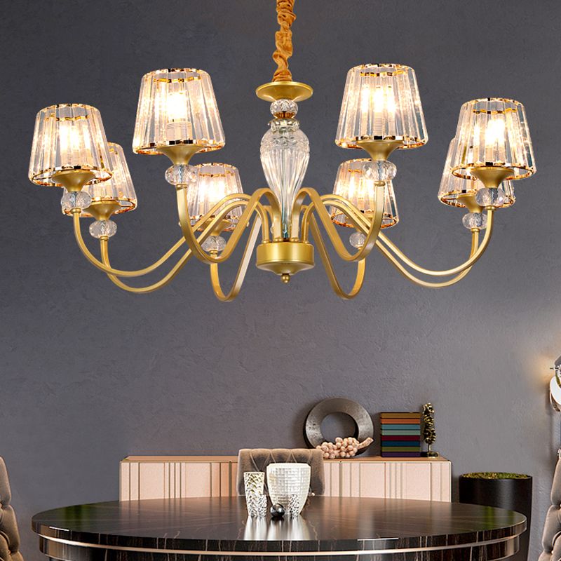 American Style Chandelier Glass Shade Ceiling Chandelier for Living Room