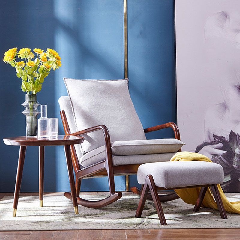 Mid Century Modern Style Sofa Rocking Chair Indoor Rocking Chair with Cushion