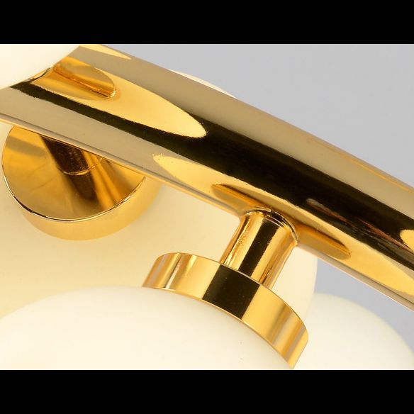 16 lumières Restaurant Island Lamp Minimaliste Gold Hanging Light avec boule blanc nulle