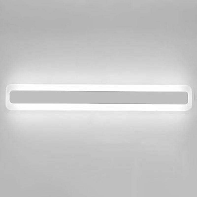 White Strip Mirror Light Nordic Style Metal LED Wall Sconce for Bathroom