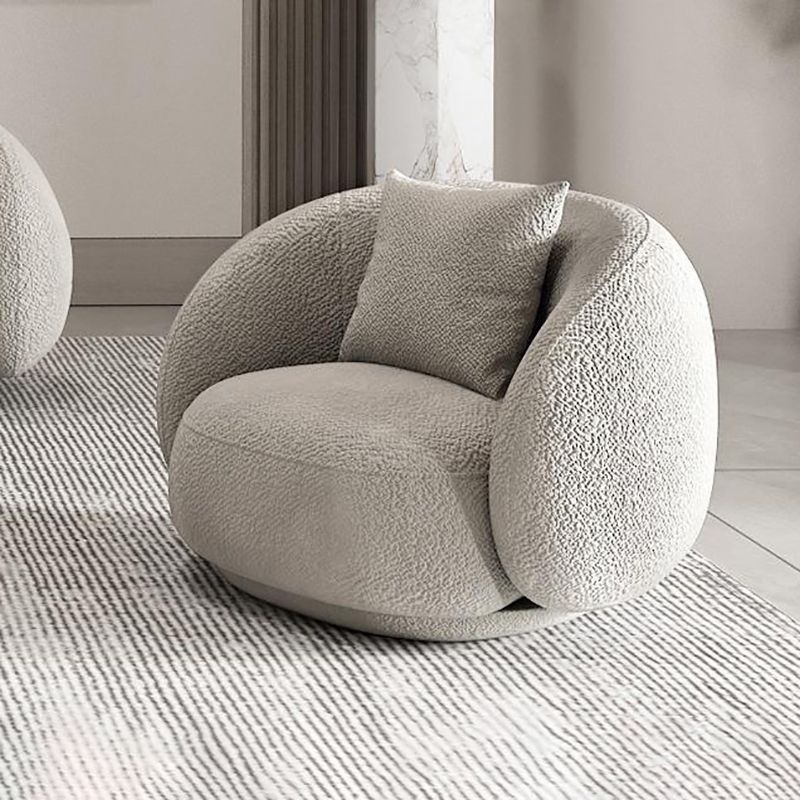 Scandinavian Fabric Cushions Tuxedo Arm Living Room Curved Settee