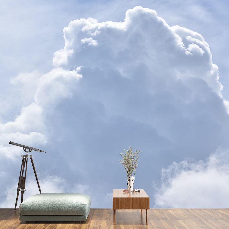 Sky with White Cloud Wall Murals for Living Room Gust Room, Water Resistant