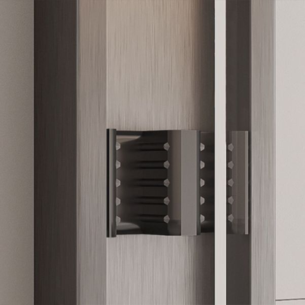 Simple In-line Shower Door Glass and Metal Bathroom Shower Bath Door