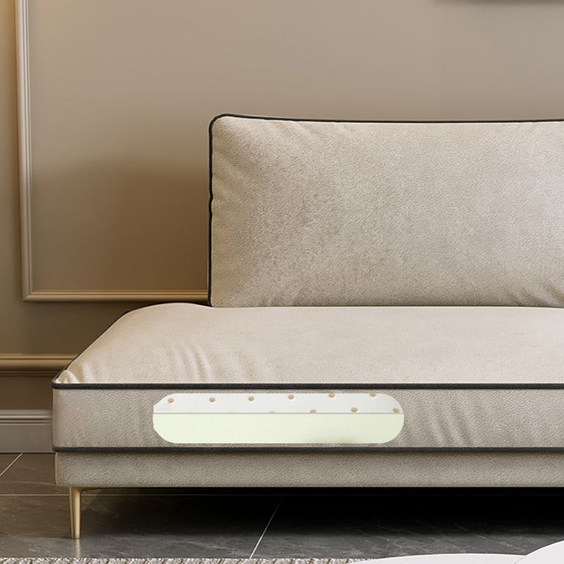 Stationary Slipcovered Living Room Square Arm Standard Cushions Sofa