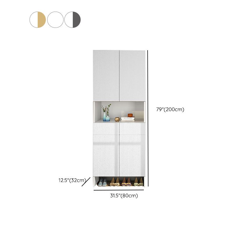 2- Drawer Wooden Contemporary Accent Cabinet with Doors and Shelves